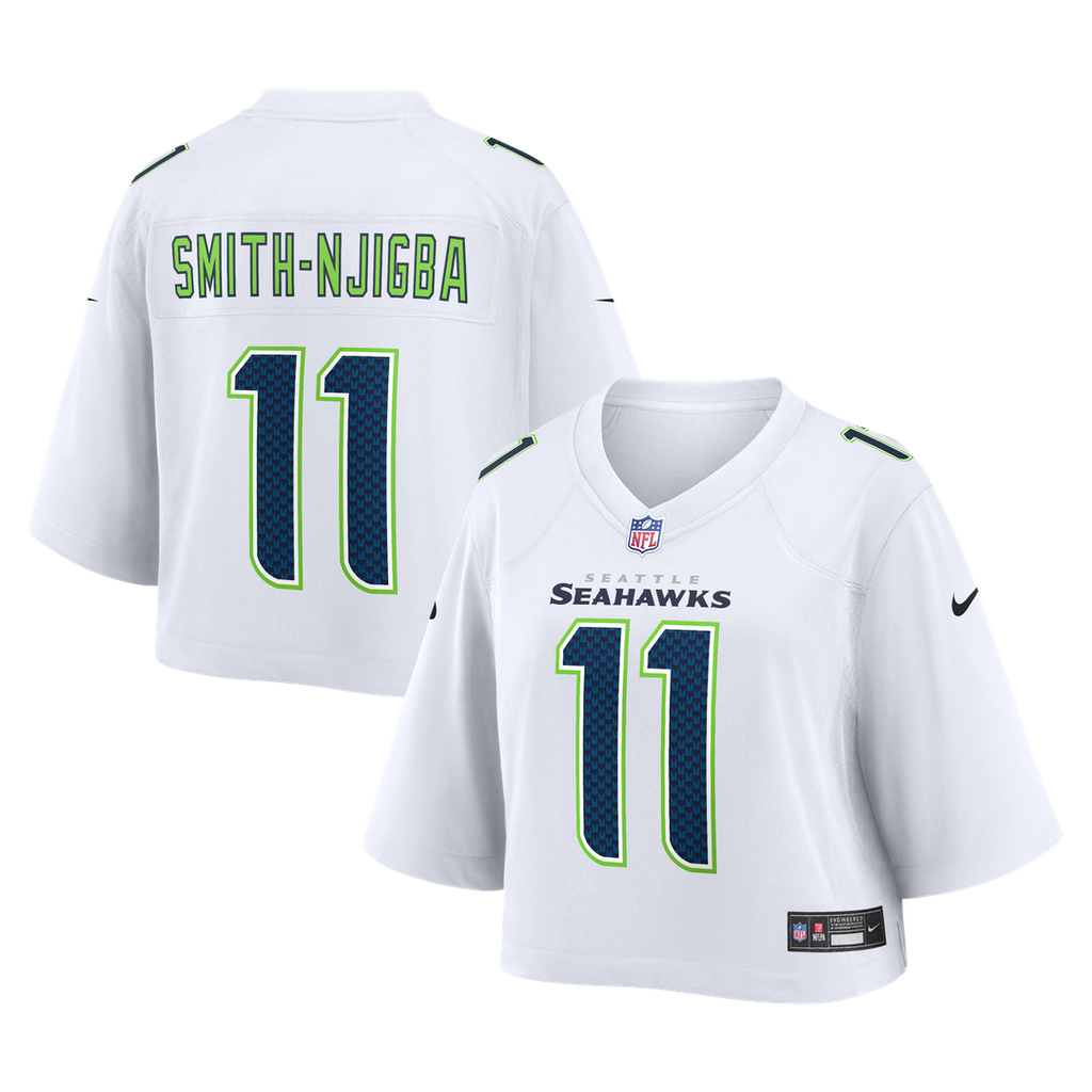 Jaxon Smith - Njigba Seattle Seahawks Women's Cropped Fashion Game Jersey - White
