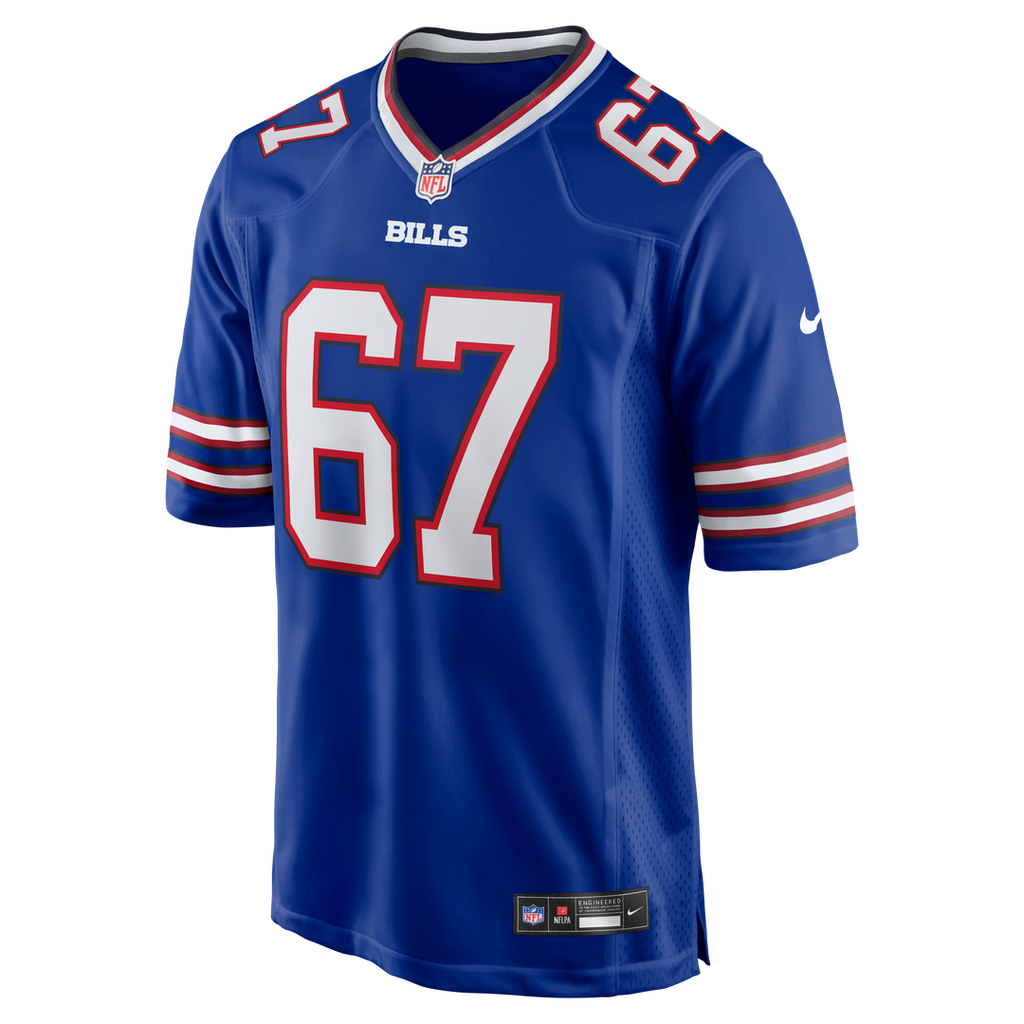 Kent Hull Buffalo Bills Game Retired Player Jersey - Royal