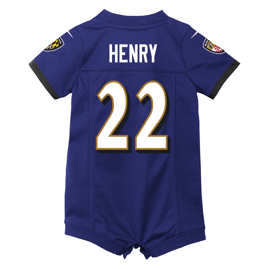 Derrick Henry Baltimore Ravens Newborn Romper Game Jersey - Purple