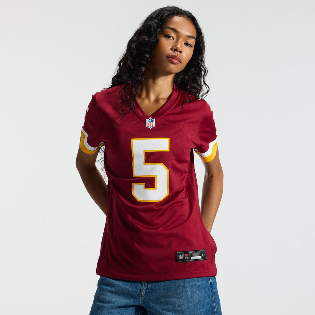 Jayden Daniels Washington Commanders Women's Hail Raiser Alternate Game Jersey - Black