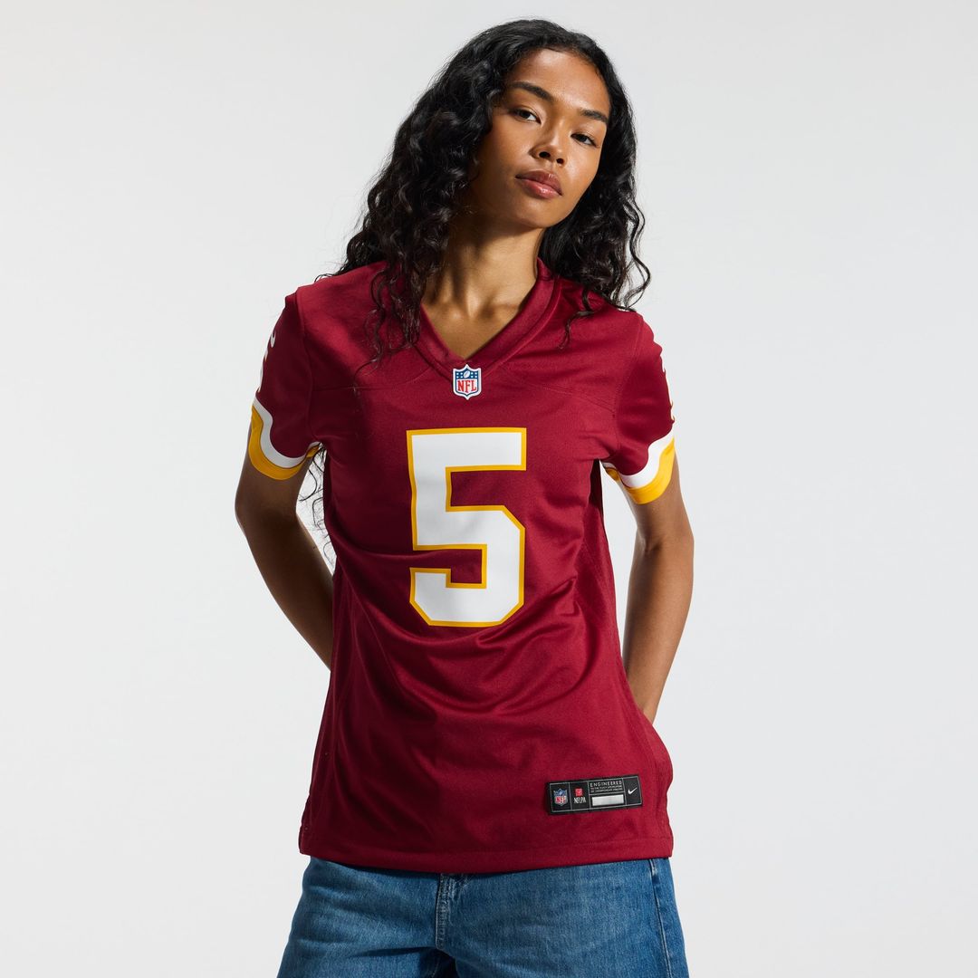 Jayden Daniels Washington Commanders Women's Hail Raiser Alternate Game Jersey - Black