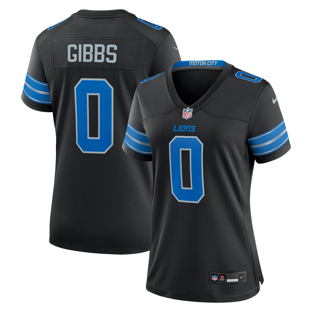 Jahmyr Gibbs Detroit Lions Women's 2nd Alternate Game Player Jersey - Black