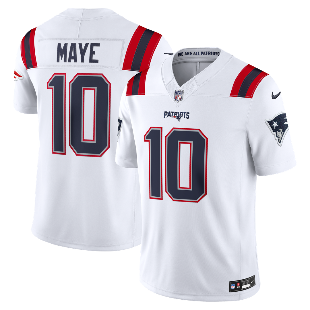 Drake Maye New England Patriots Alternate Vapor F.U.S.E. Stitched Limited Jersey - Red