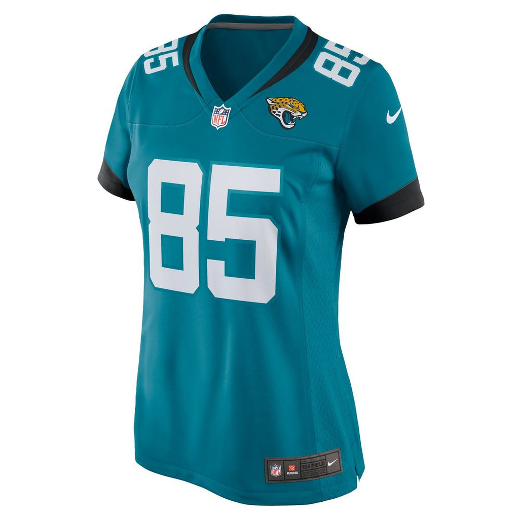 Brenton Strange Jacksonville Jaguars Women's Team Game Jersey - Teal