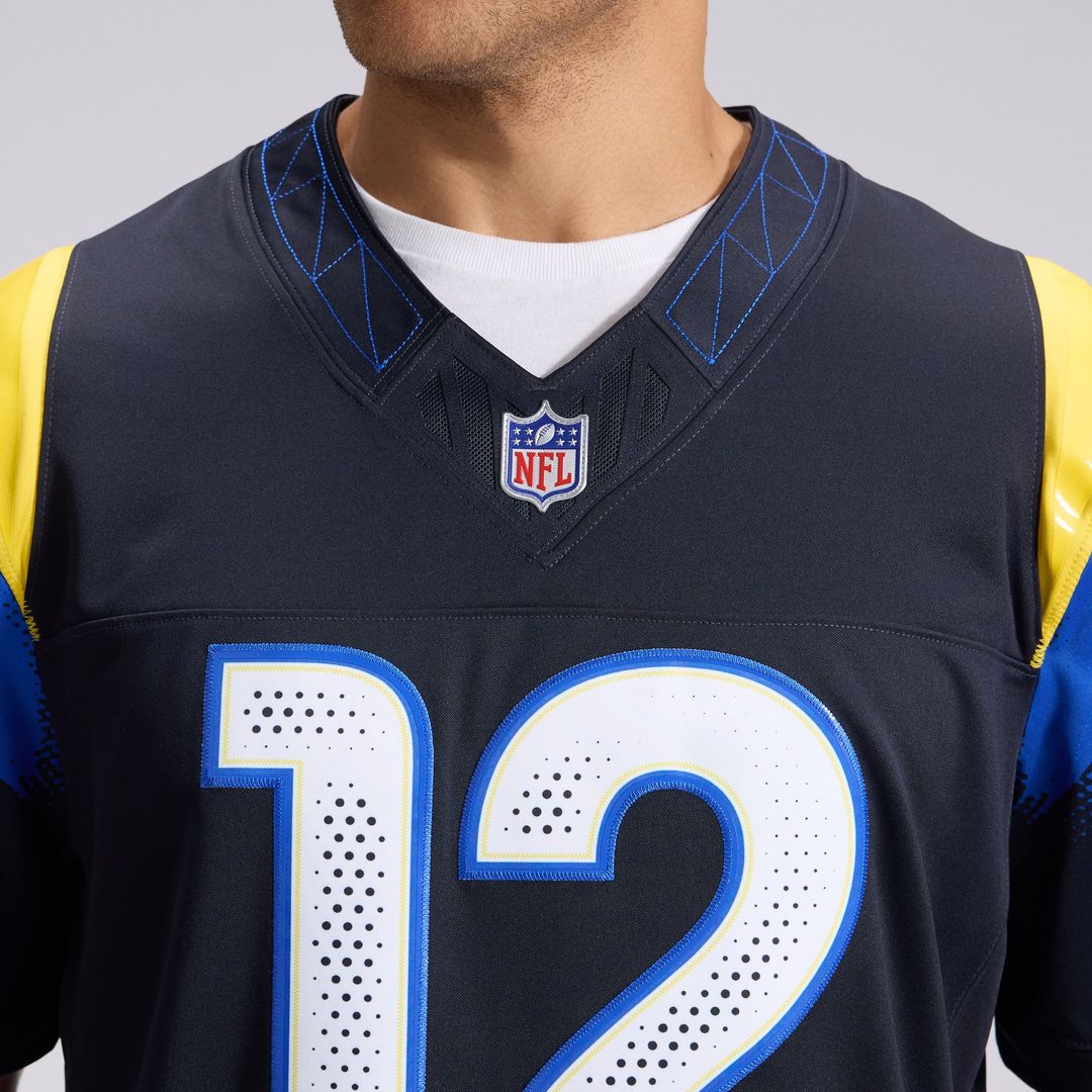 Puka Nacua Los Angeles Rams Rivalries Collection Stitched Limited Jersey - Dark Blue