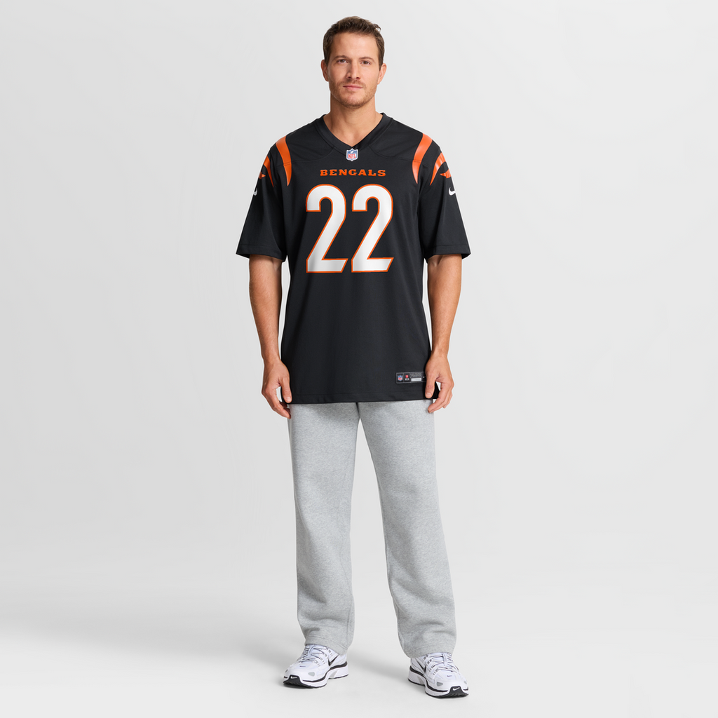 Russ Yeast Cincinnati Bengals Team Game Jersey - Black