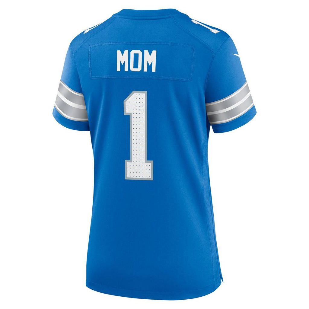 Number 1 Mom Detroit Lions Game Jersey - Blue