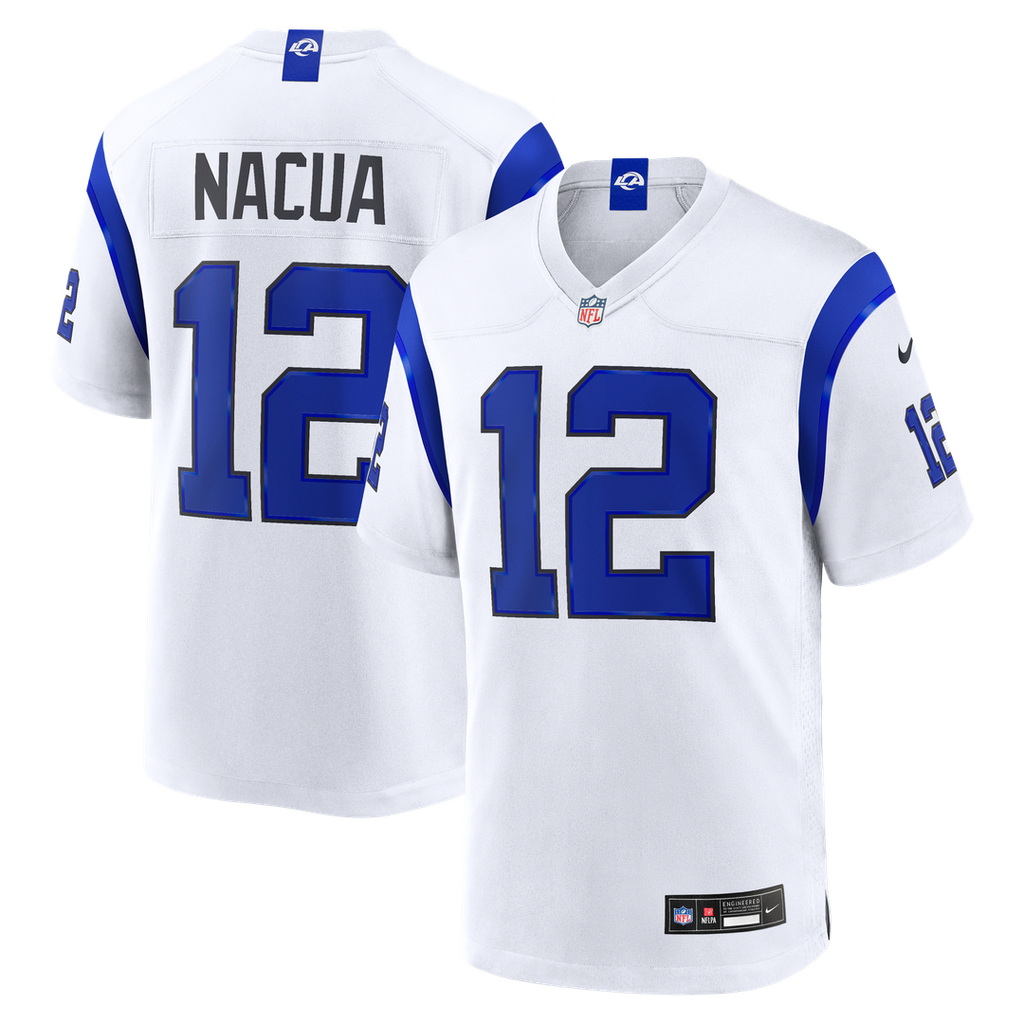 Puka Nacua Los Angeles Rams Fearsome White Game Jersey