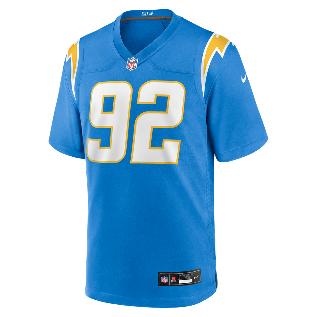 Justin Eboigbe Los Angeles Chargers Team Game Jersey - Powder Blue