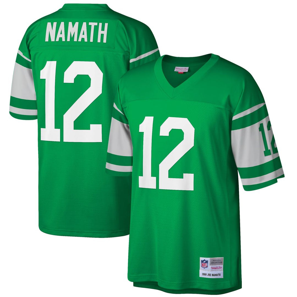 Joe Namath New York Jets Big & Tall 1968 Retired Player Replica Jersey - Green