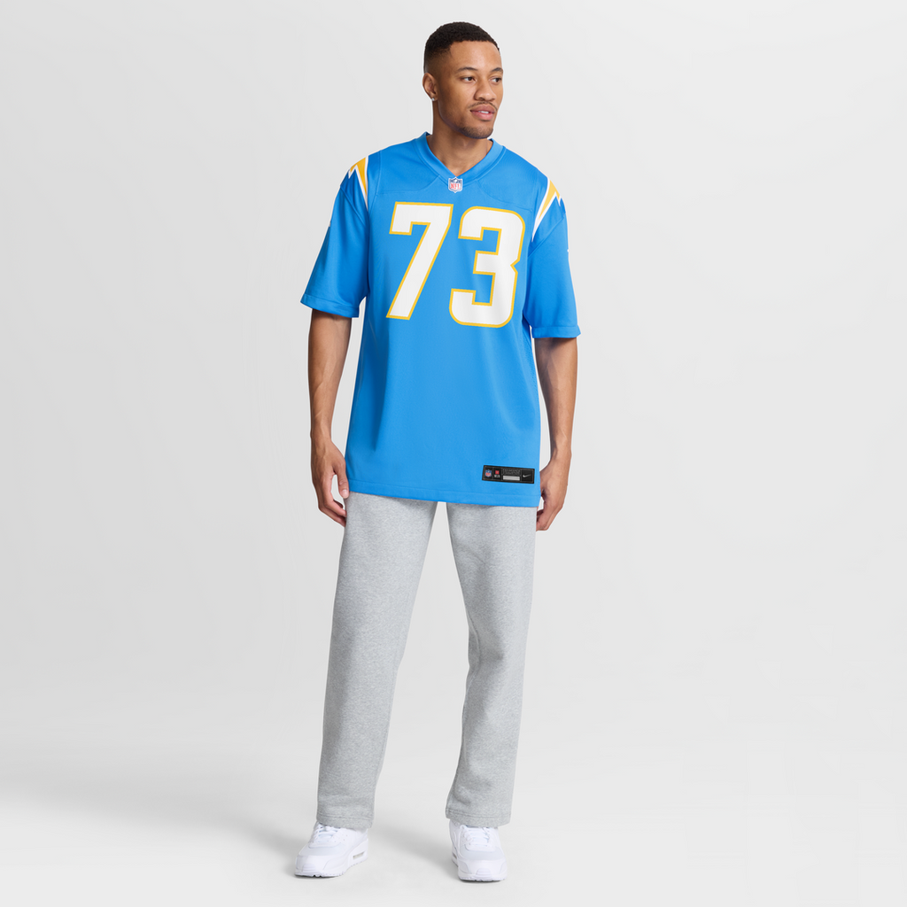 Mekhi Becton Los Angeles Chargers Team Game Jersey - Powder Blue