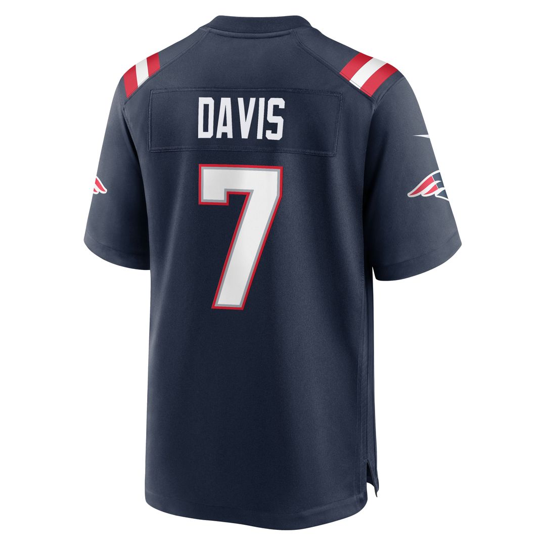 Carlton Davis New England Patriots Team Game Jersey - Navy