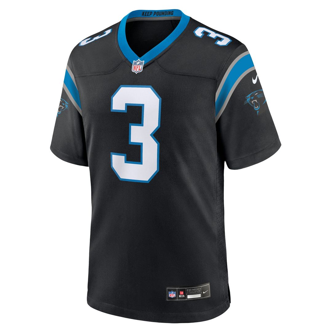 Princely Umanmielen Carolina Panthers Team Game Jersey - Black