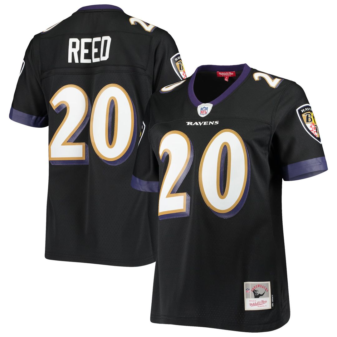 Ed Reed Baltimore Ravens Women's Legacy Replica Team Jersey - Black