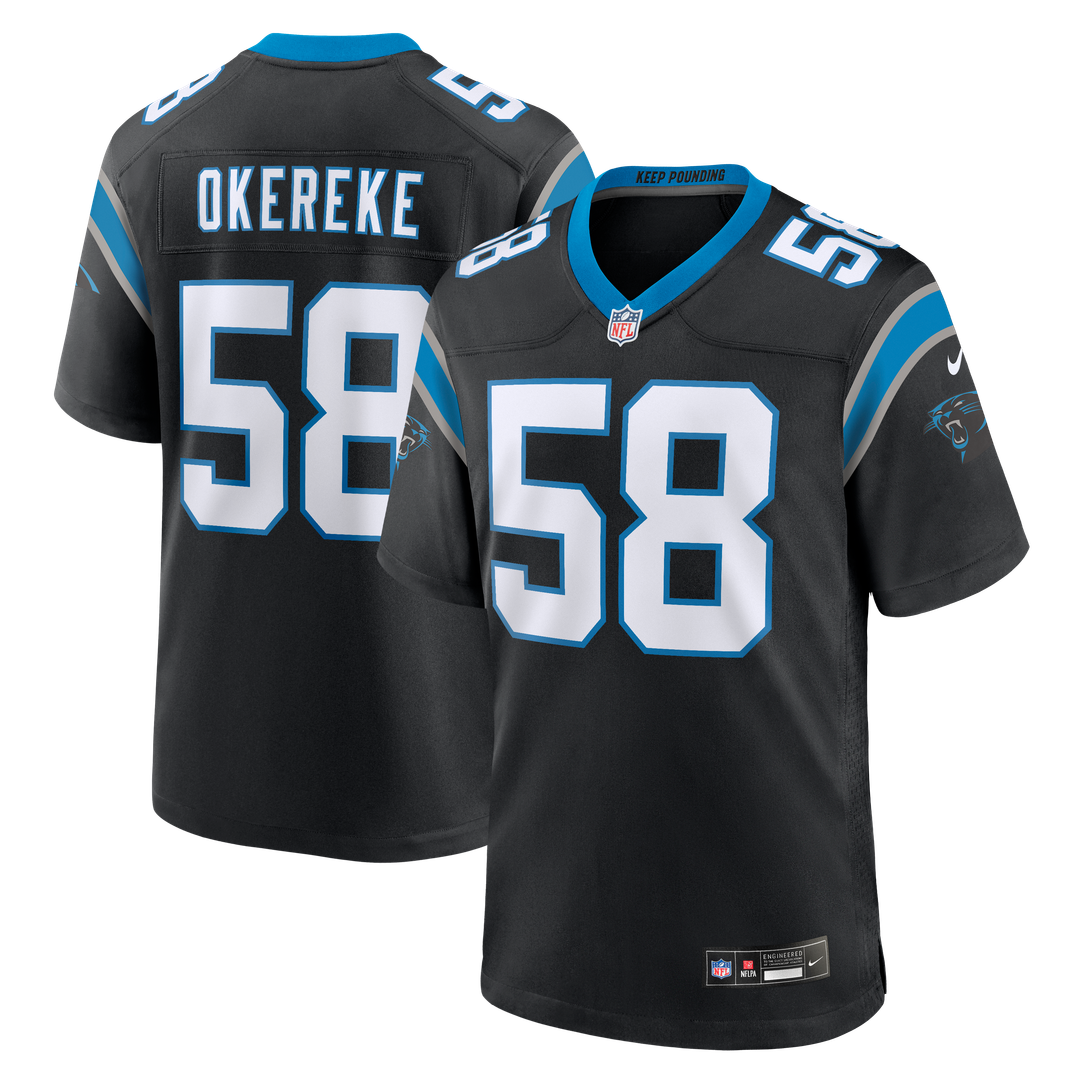 Bobby Okereke Carolina Panthers Team Game Jersey - Black