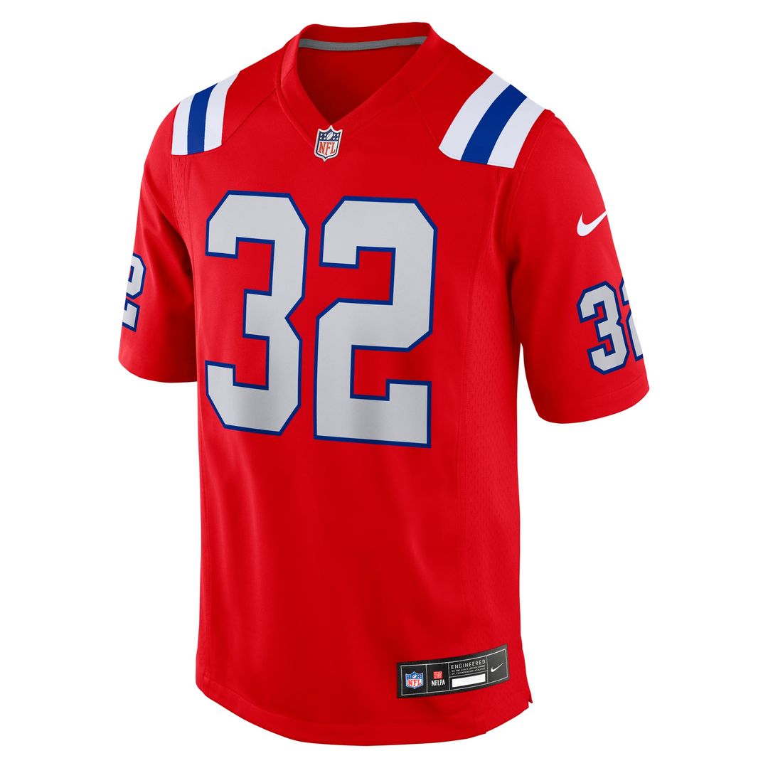 TreVeyon Henderson New England Patriots Alternate Game Player Jersey - Red