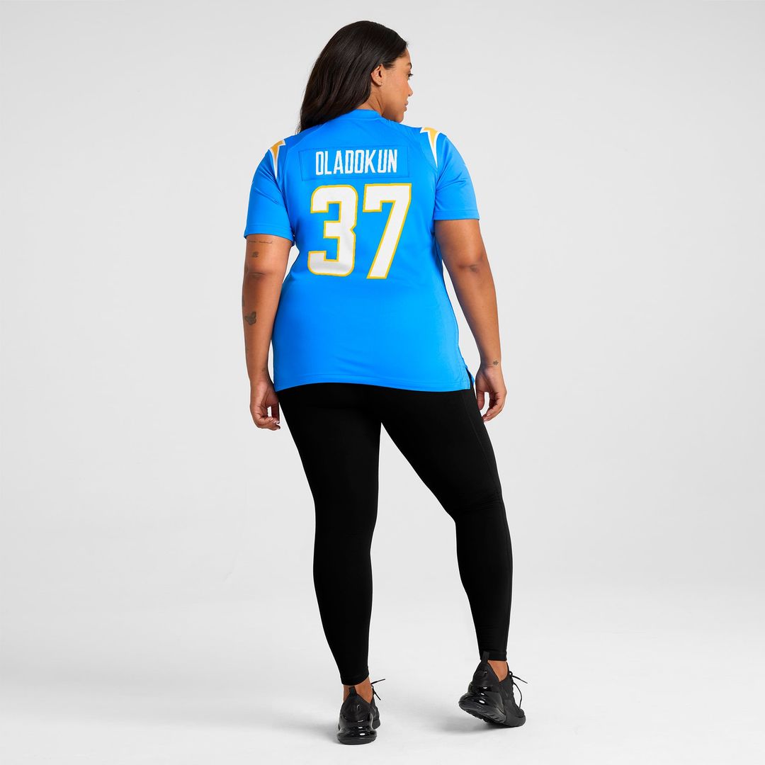 Jordan Oladokun Los Angeles Chargers Women's Team Game Jersey - Powder Blue