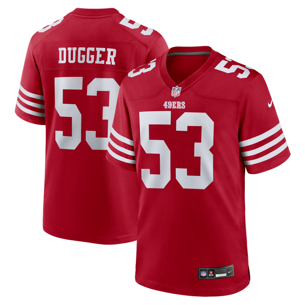 Jaden Dugger III San Francisco 49ers Team Game Jersey - Scarlet