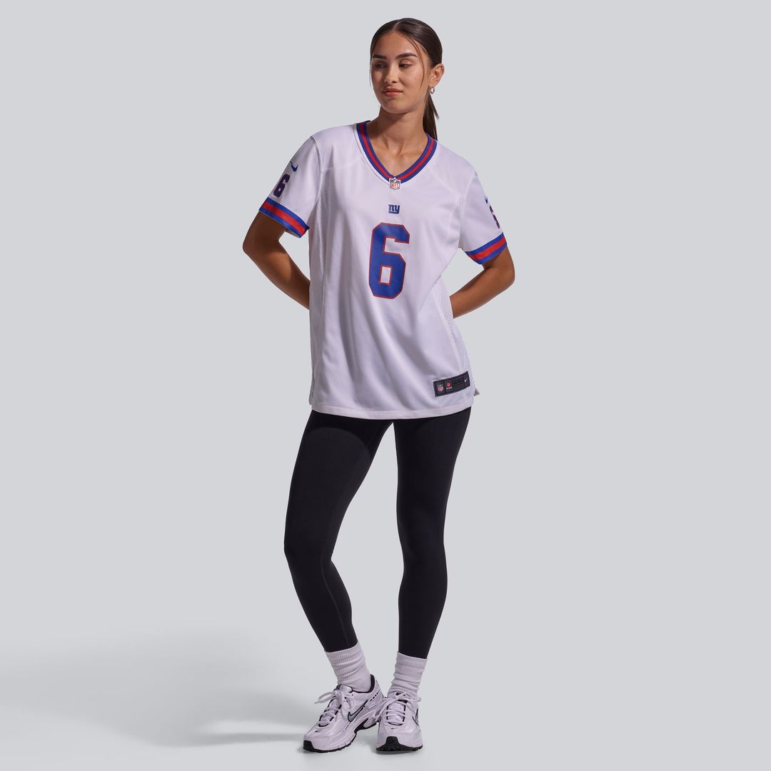Jaxson Dart New York Giants Women's Alternate Vintage White Game Jersey - White