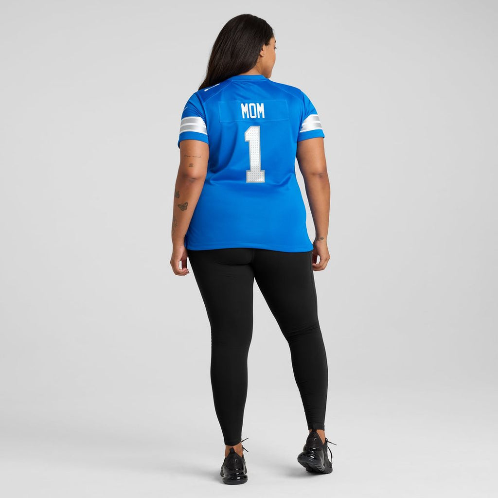 Number 1 Mom Detroit Lions Game Jersey - Blue