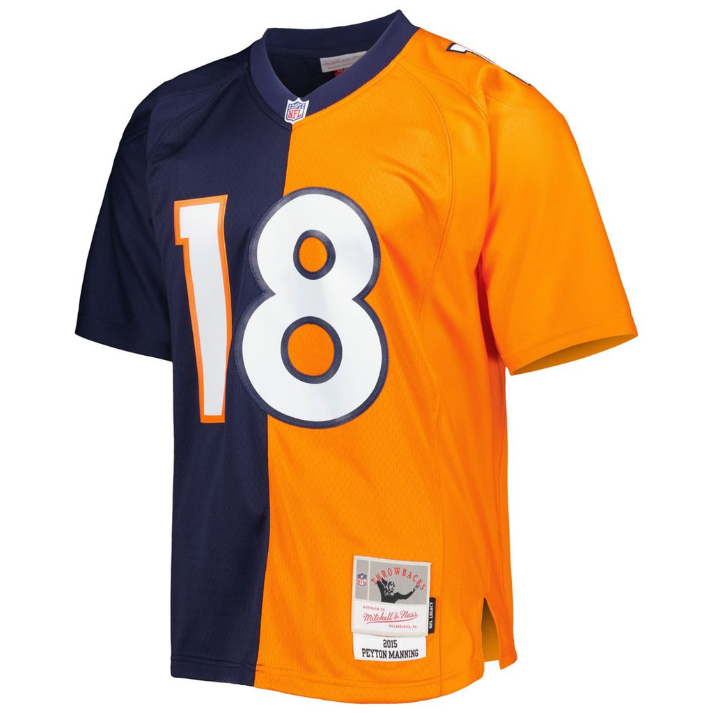 Peyton Manning Denver Broncos 2015 Split Legacy Replica Jersey - Navy/Orange
