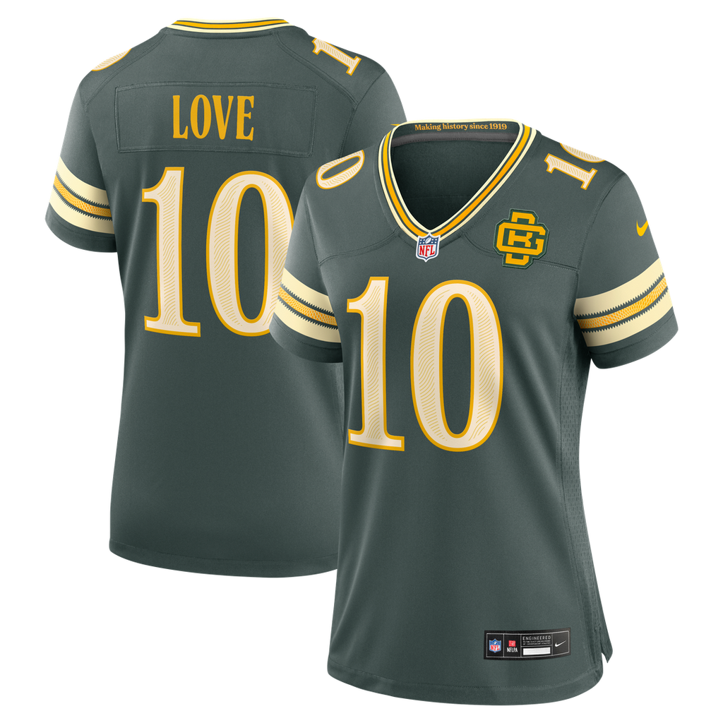 Jordan Love Green Bay Packers Women's 2026 Rivalries Collection Game Jersey - Green