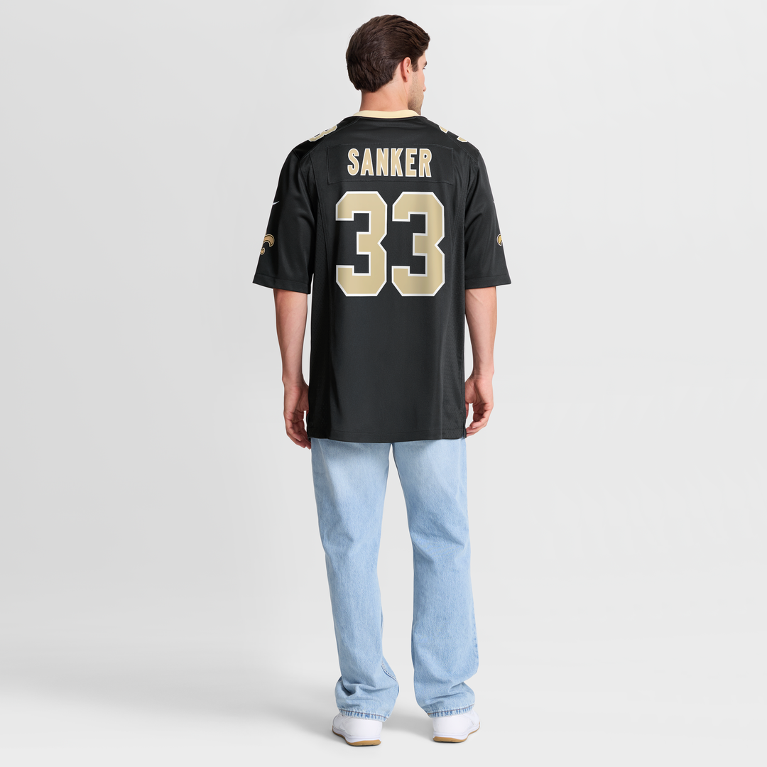 Jonas Sanker New Orleans Saints Team Game Jersey - Black