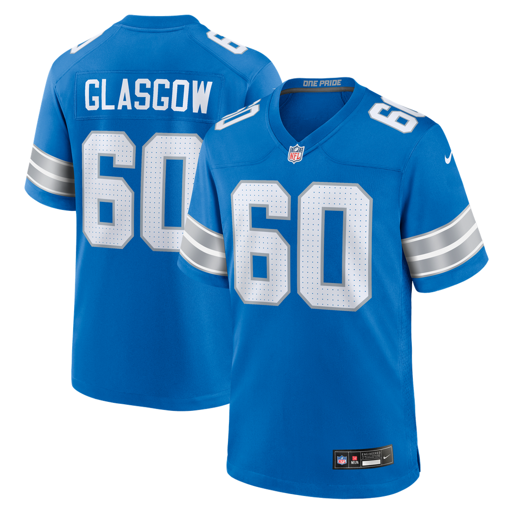 Graham Glasgow Detroit Lions Team Game Jersey - Blue