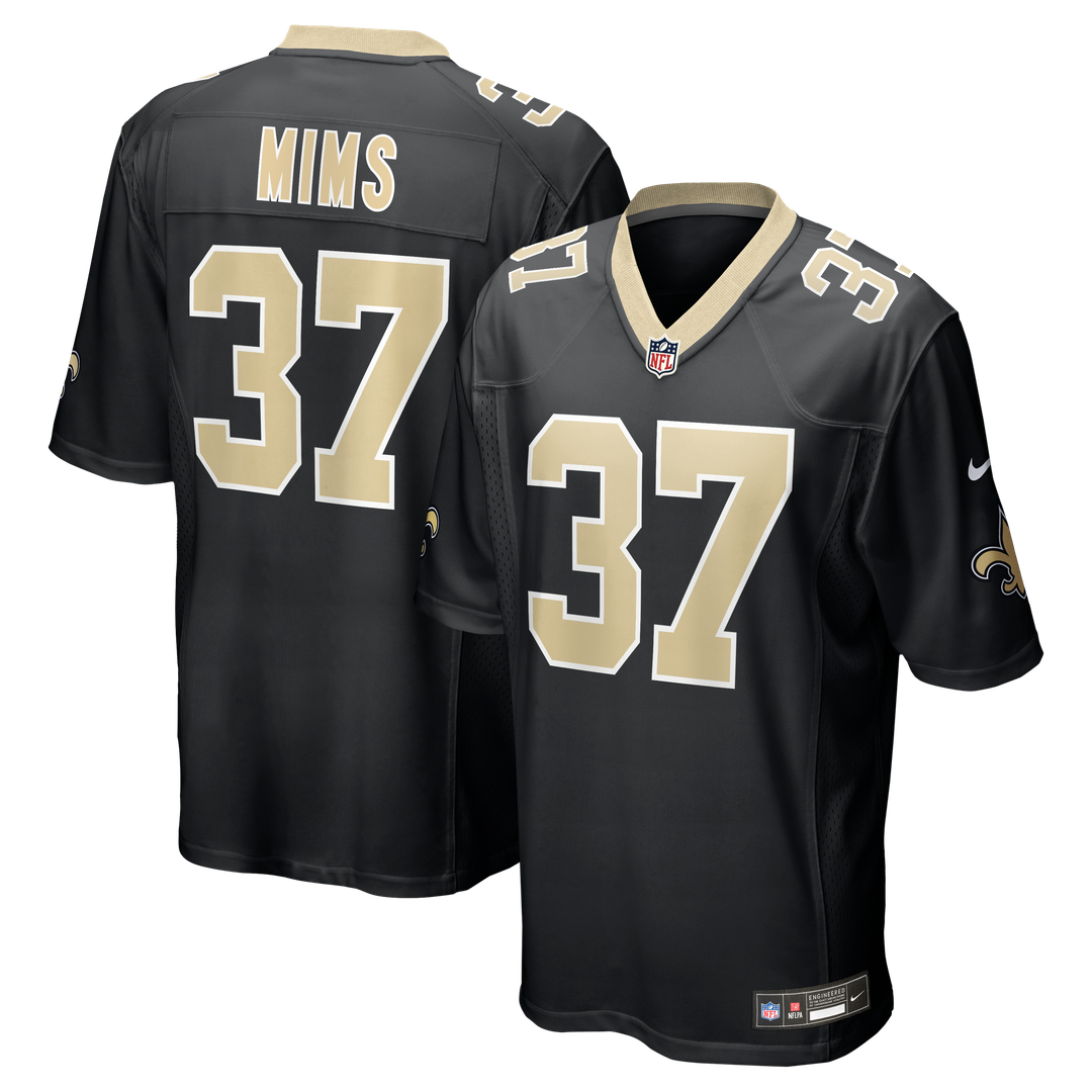 Jordan Mims New Orleans Saints Team Game Jersey - Black