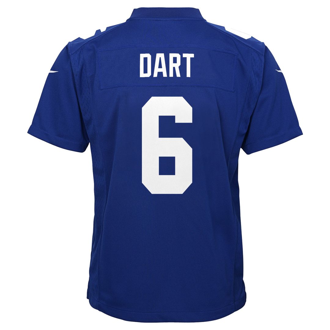 Jaxson Dart New York Giants Youth Team Game Jersey - Royal