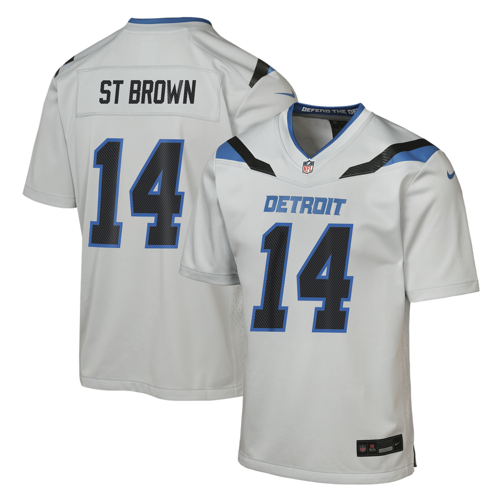 Amon - Ra St. Brown Detroit Lions Youth 2026 Rivalries Collection Game Jersey - Silver