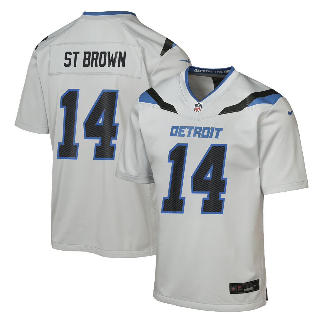 Amon - Ra St. Brown Detroit Lions Youth 2026 Rivalries Collection Game Jersey - Silver
