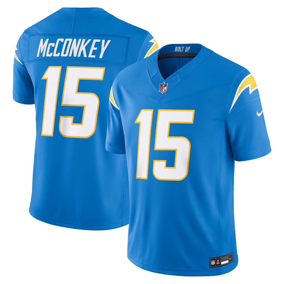 Ladd McConkey Los Angeles Chargers Team Vapor F.U.S.E. Stitched Limited Jersey - Powder Blue