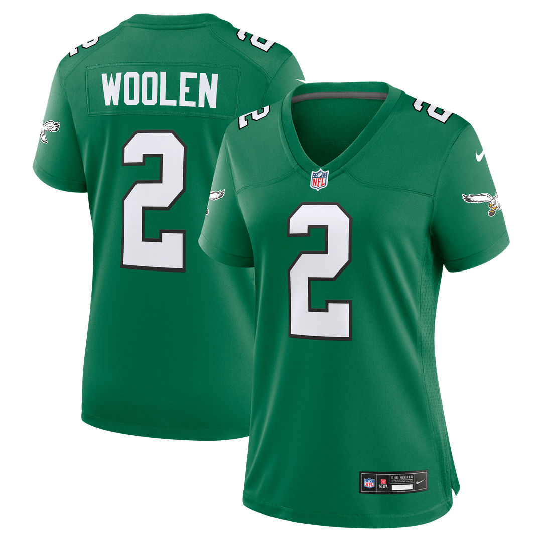 Tariq Woolen Philadelphia Eagles Women's Alternate Game Jersey - Kelly Green
