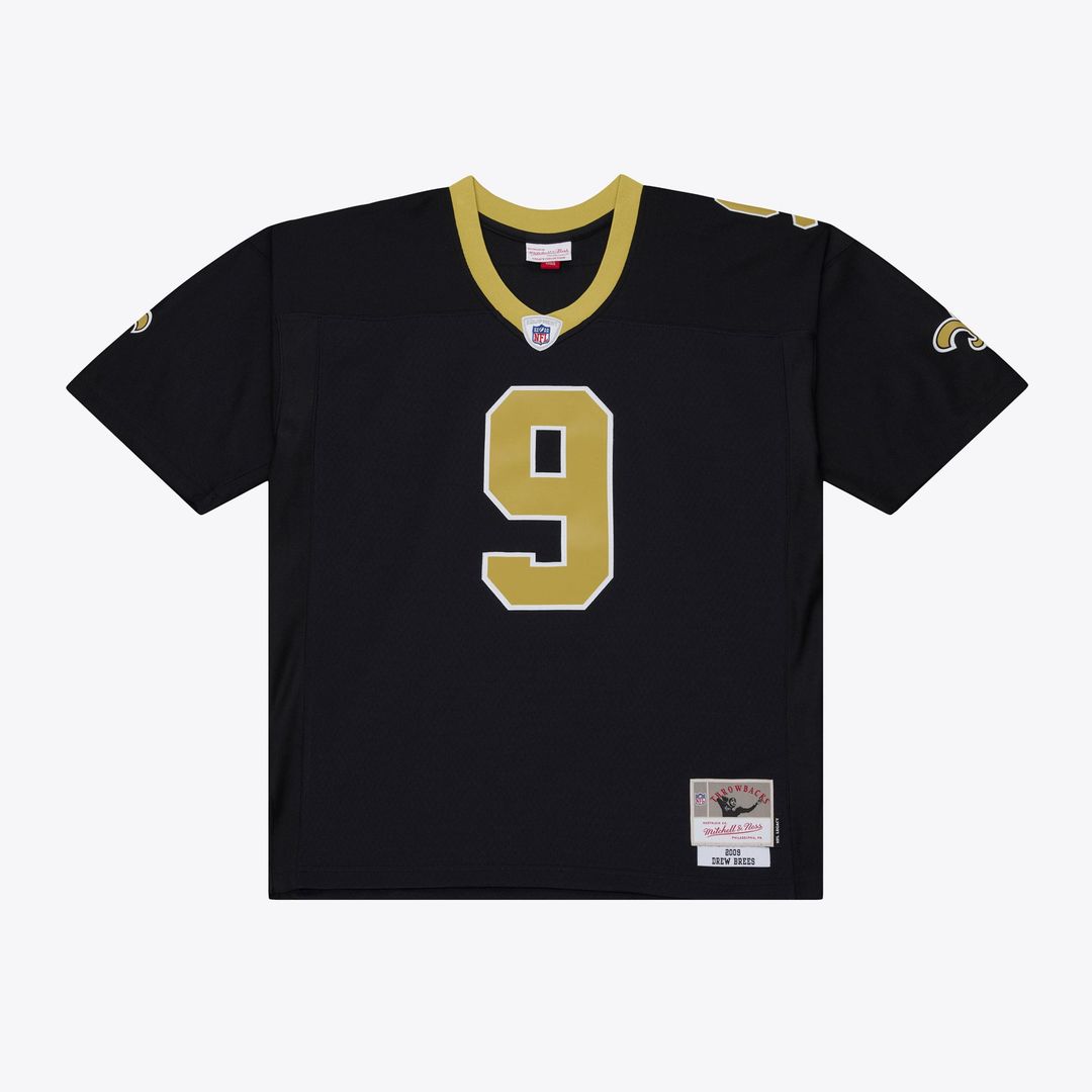 Drew Brees New Orleans Saints Big & Tall 2009 Legacy Retired Player Jersey - Black