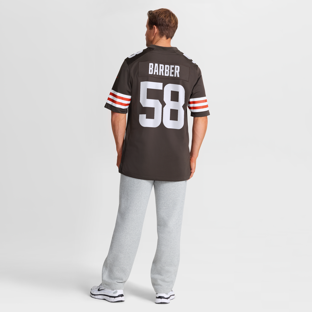 Austin Barber Cleveland Browns Team Game Jersey - Brown