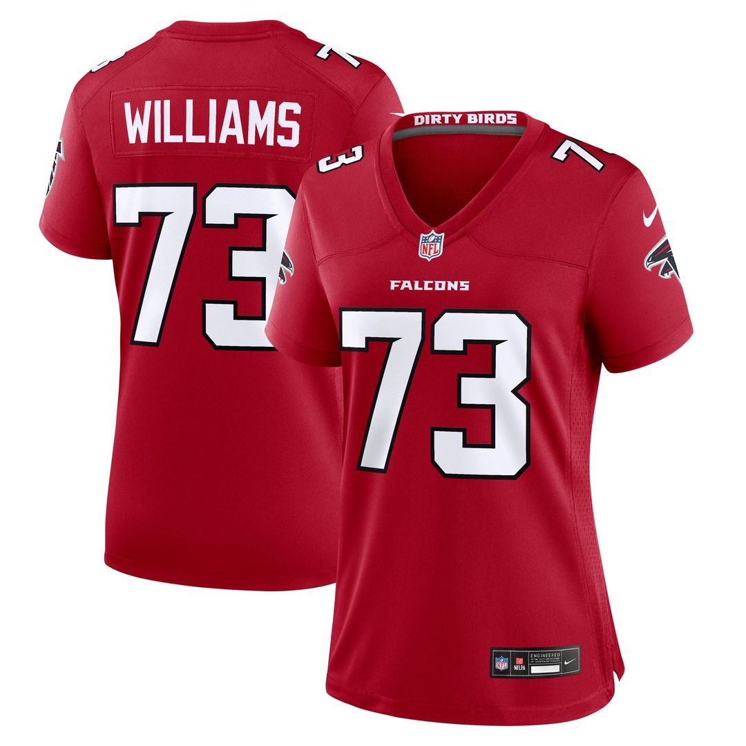 Cameron Williams Atlanta Falcons Women's Team Game Jersey - Red