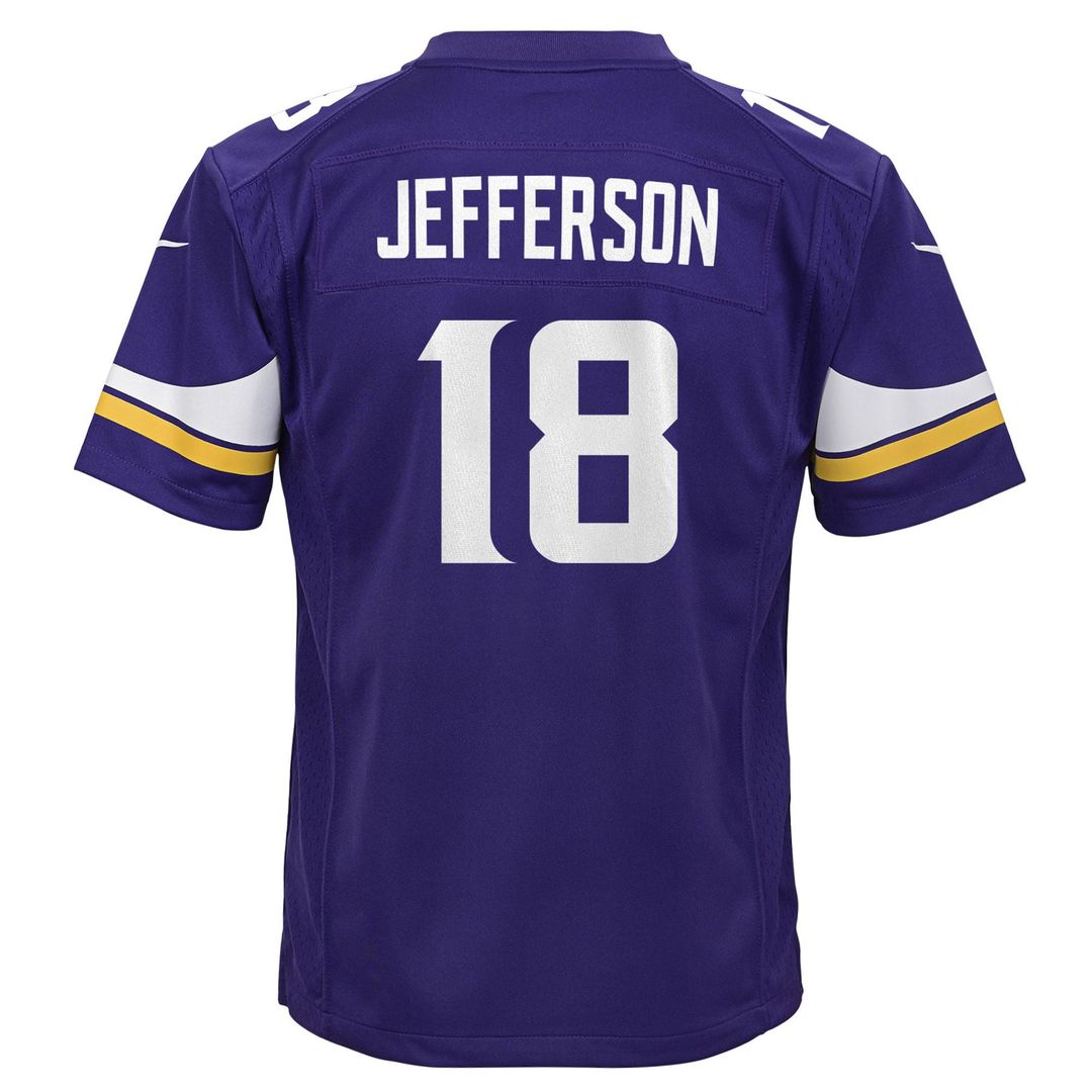 Justin Jefferson Minnesota Vikings Youth Game Jersey - Purple