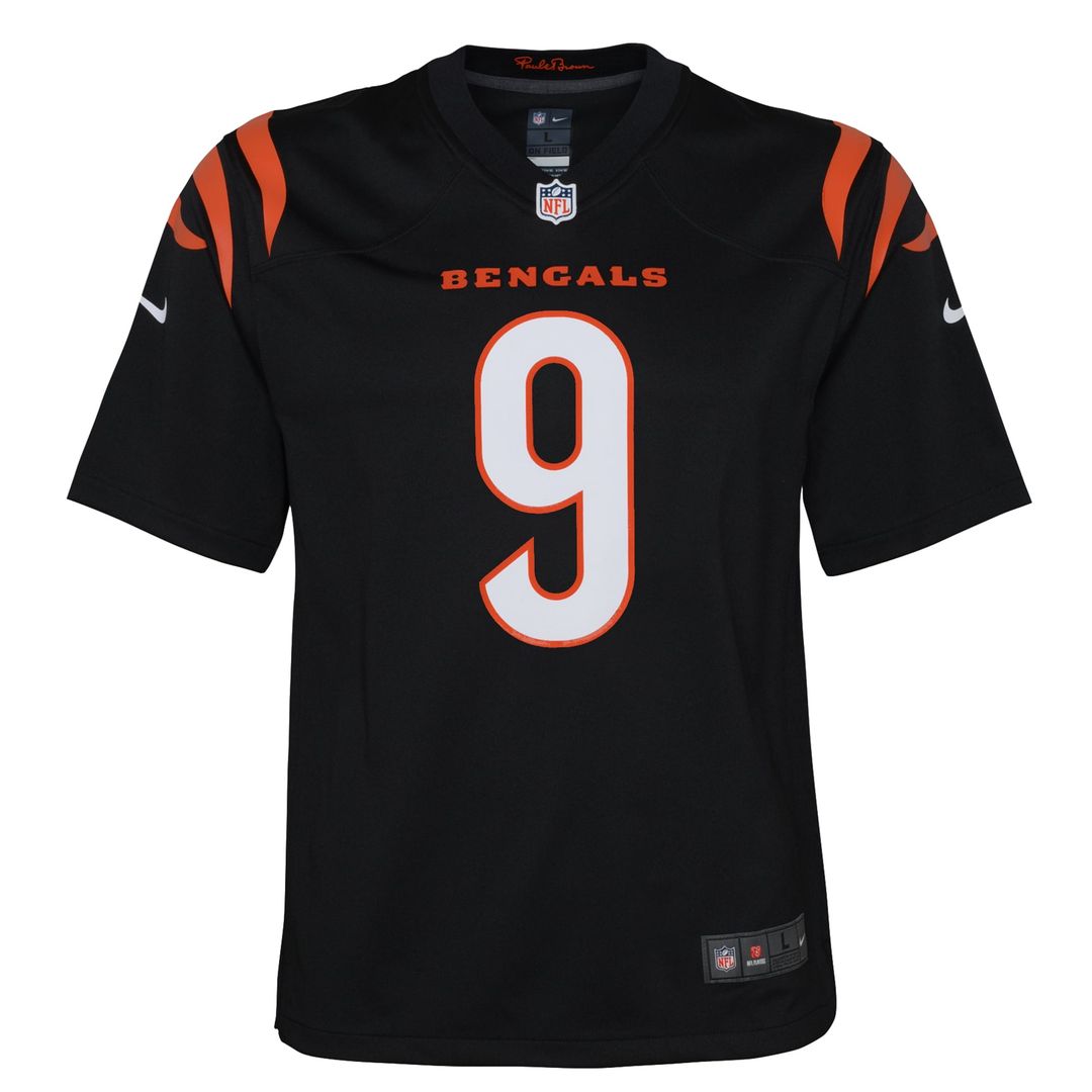 Joe Burrow Cincinnati Bengals Youth Game Jersey - Black