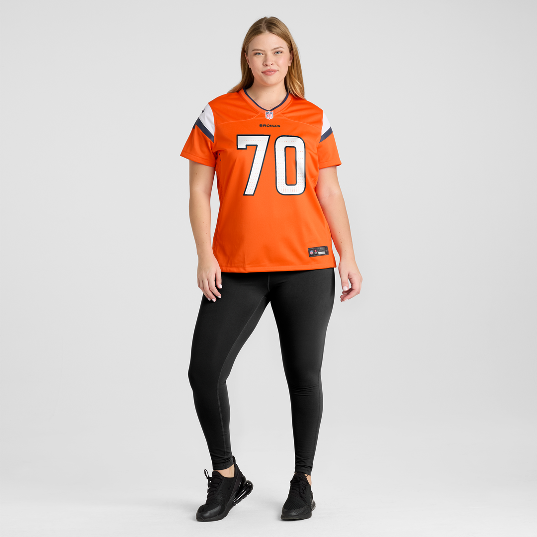 Marques Cox Denver Broncos Women's Team Game Jersey - Orange