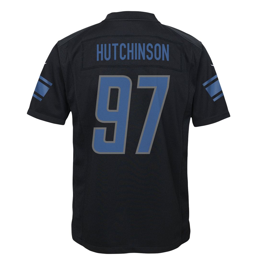 Aidan Hutchinson Detroit Lions Youth Game Jersey - Black