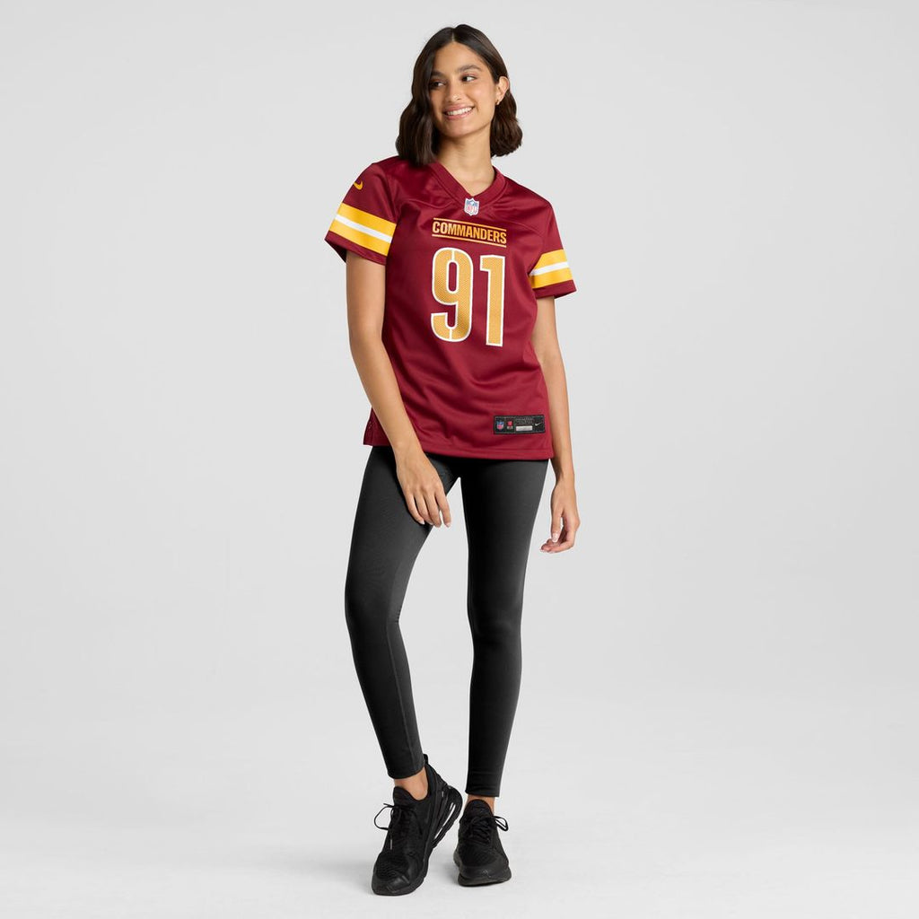 Deatrich Wise Jr. Washington Commanders Women's Team Game Jersey - Burgundy