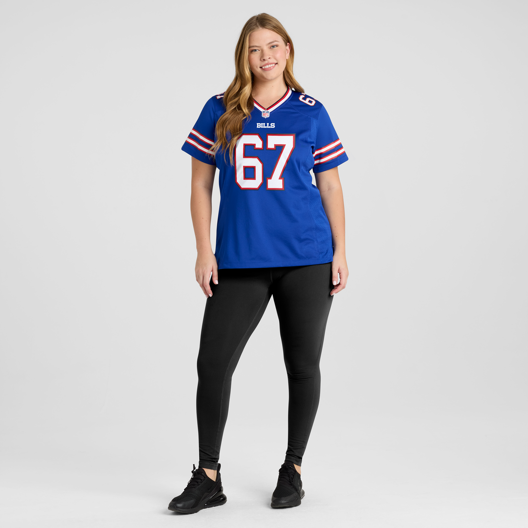 Kent Hull Buffalo Bills Women's Game Retired Player Jersey - Royal