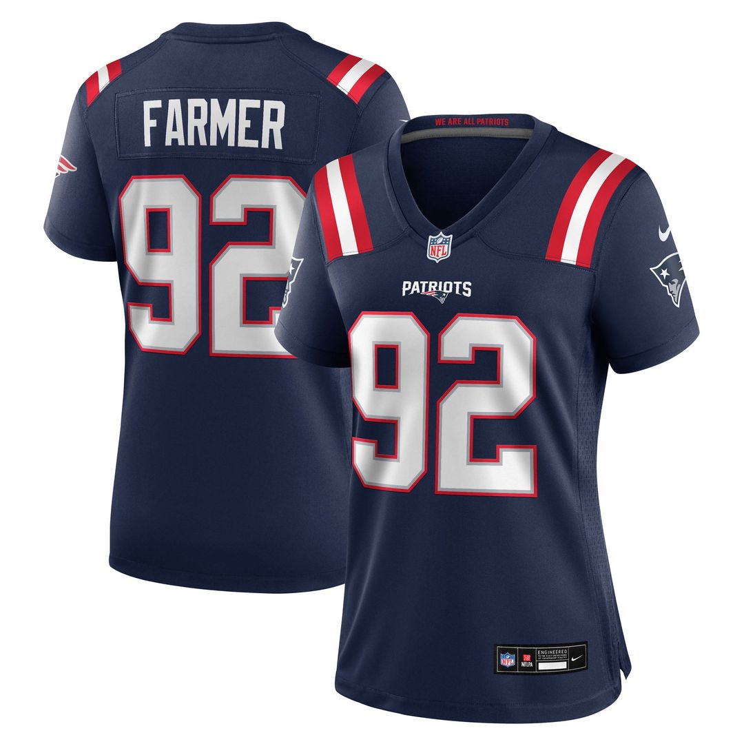 Joshua Farmer New England Patriots Women's Team Game Jersey - Navy
