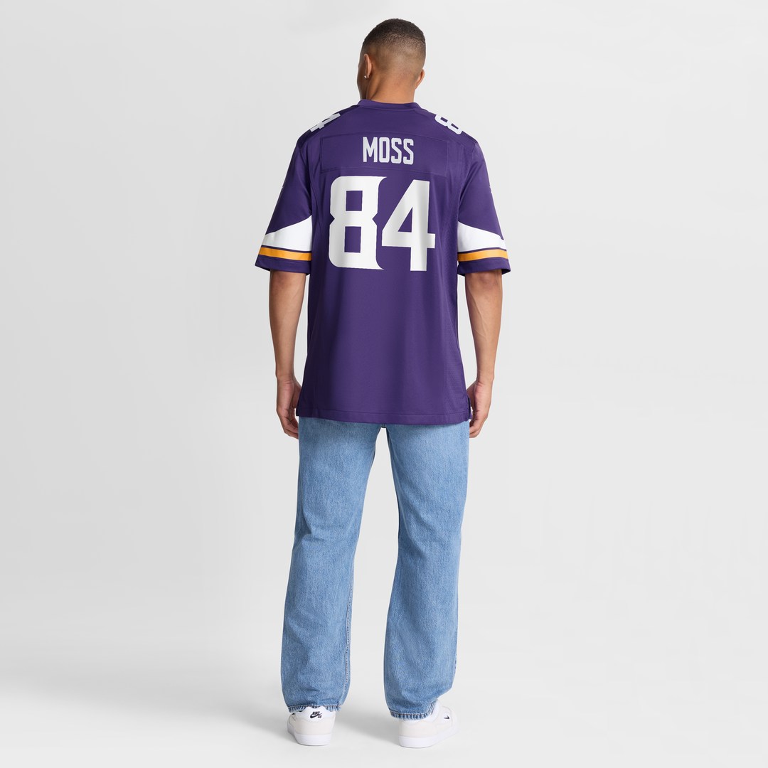 Randy Moss Minnesota Vikings Game Retired Player Jersey - Purple