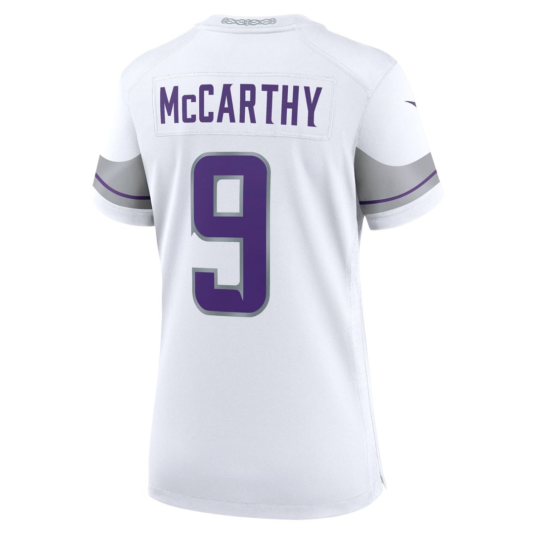 J.J. McCarthy Minnesota Vikings Women's Alternate Game Player Jersey - White