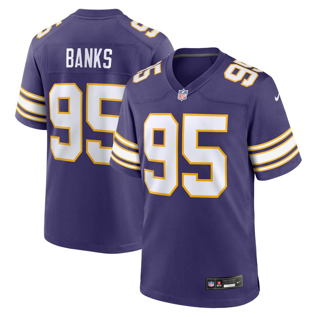 Caleb Banks Minnesota Vikings Alternate Classic Game Jersey - Purple