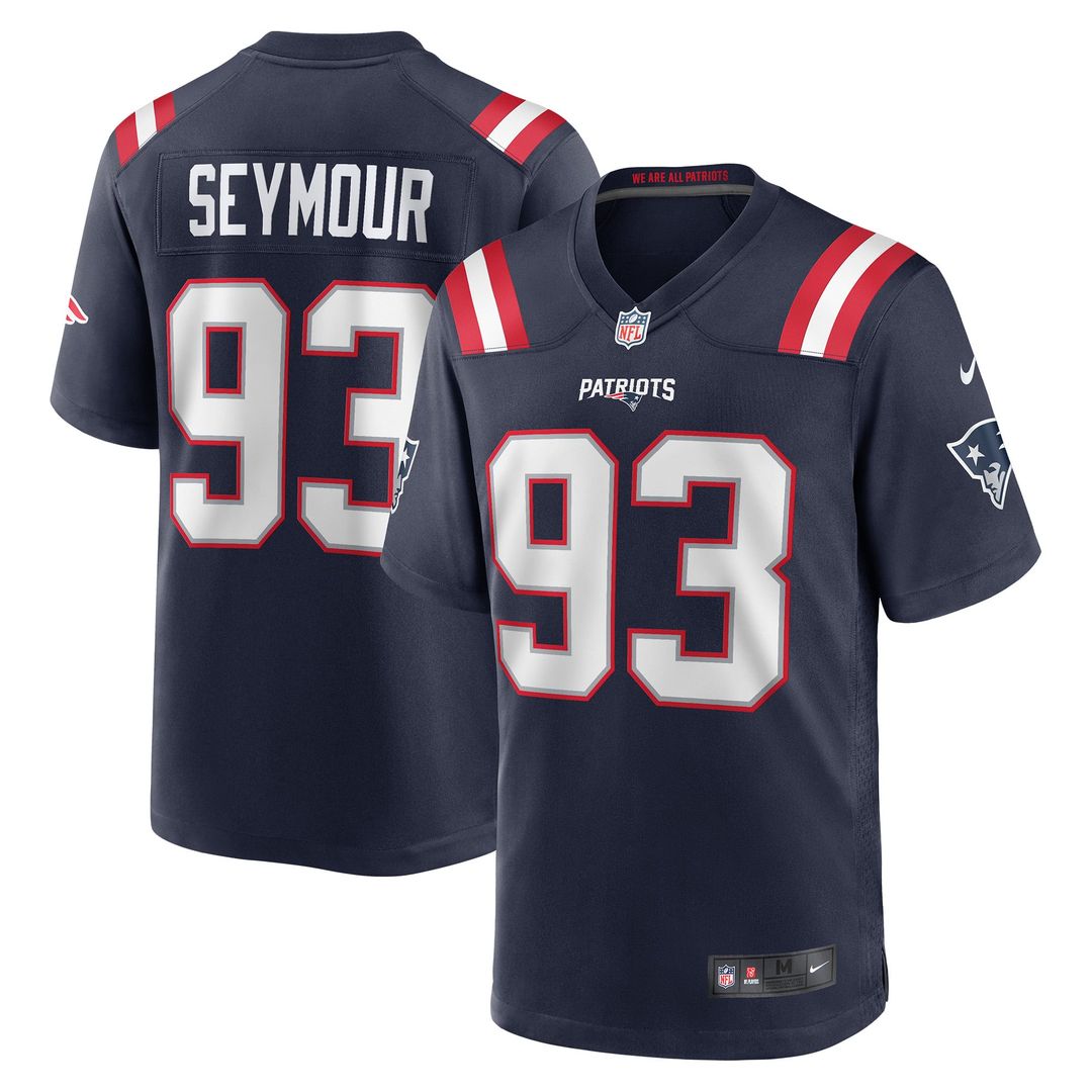 Richard Seymour New England Patriots Retired Player Game Jersey - Navy