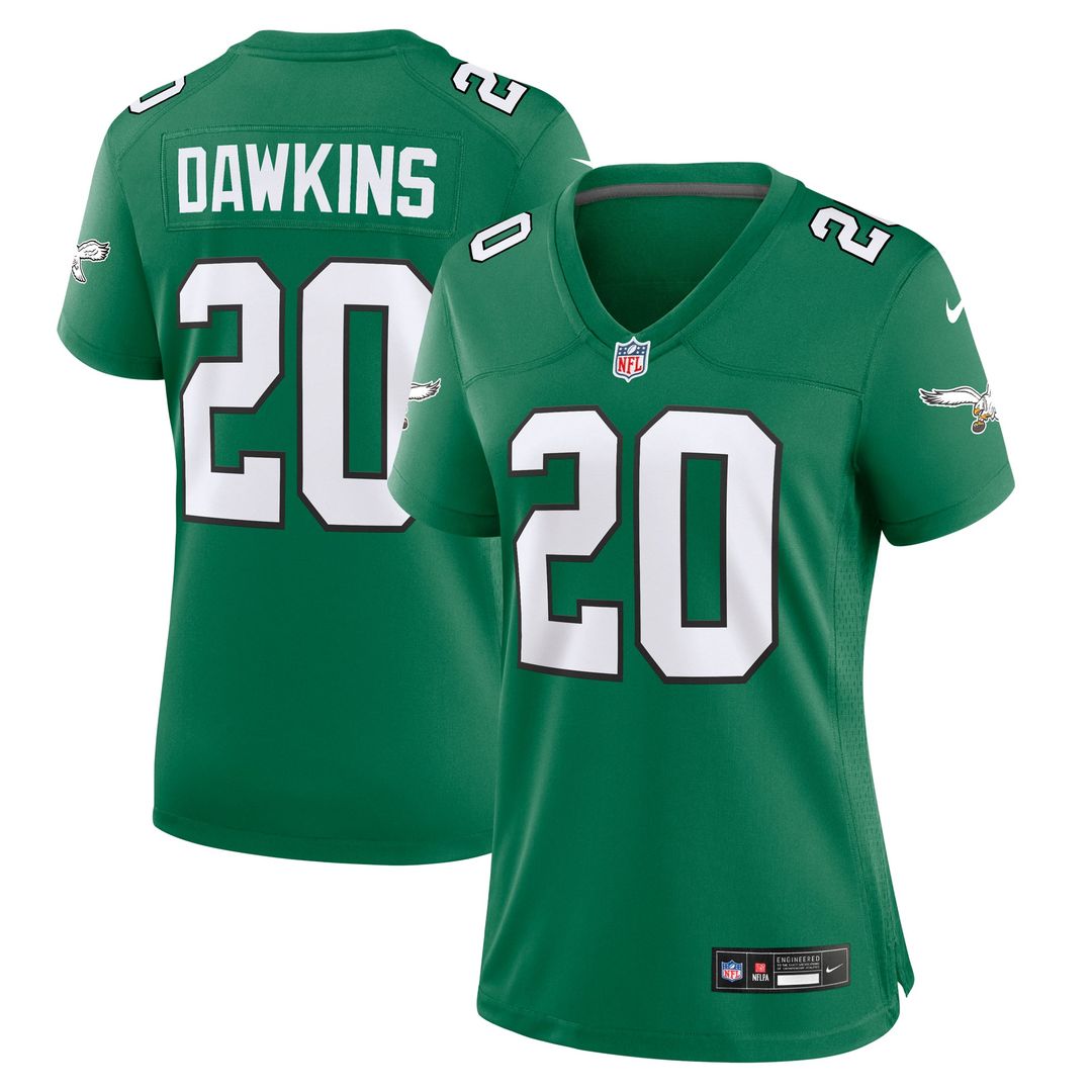 Brian Dawkins Philadelphia Eagles Women's Alternate Game Jersey - Kelly Green
