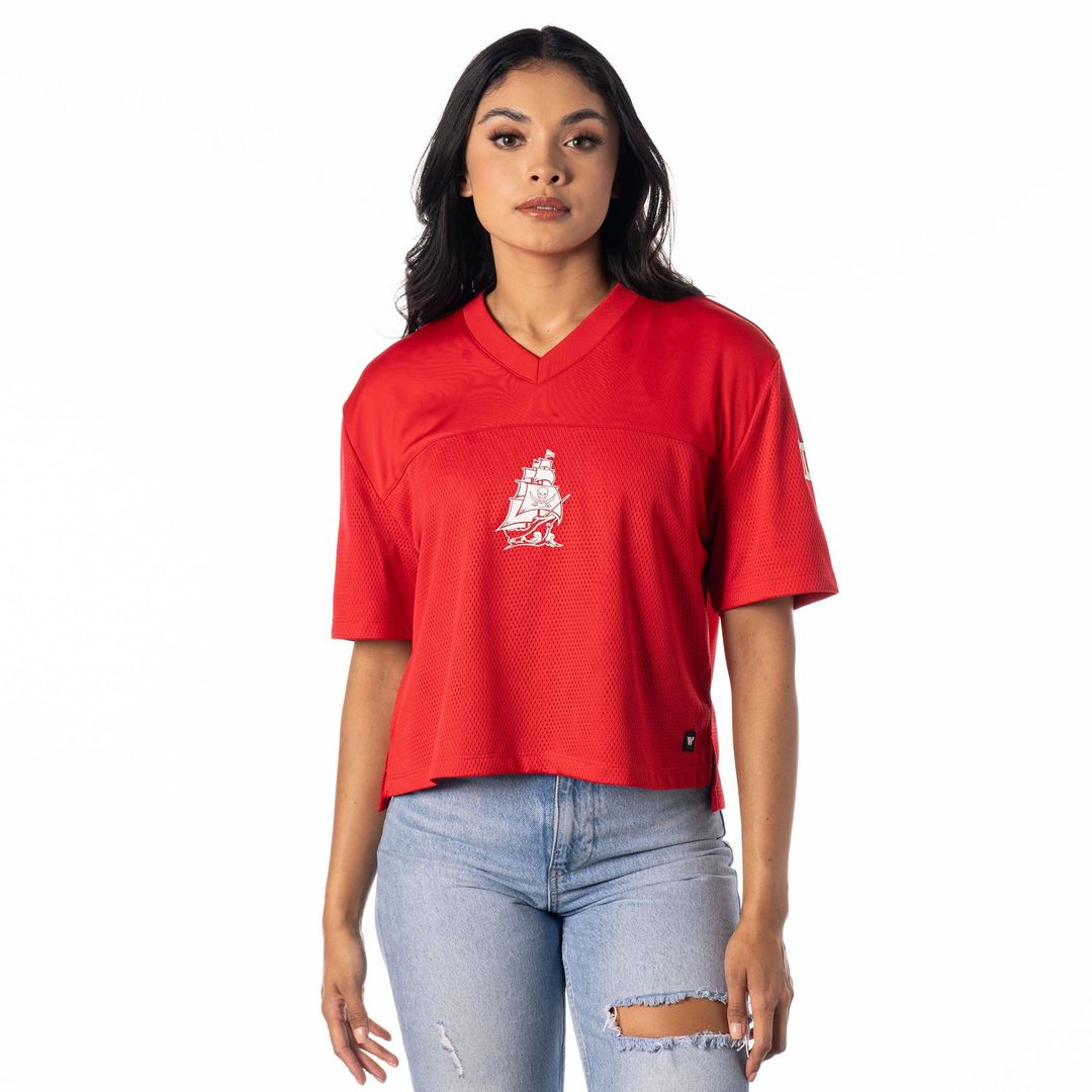 Tampa Bay Buccaneers The Wild Collective Women's Alternate V - Neck Fashion Jersey T - Shirt - Red